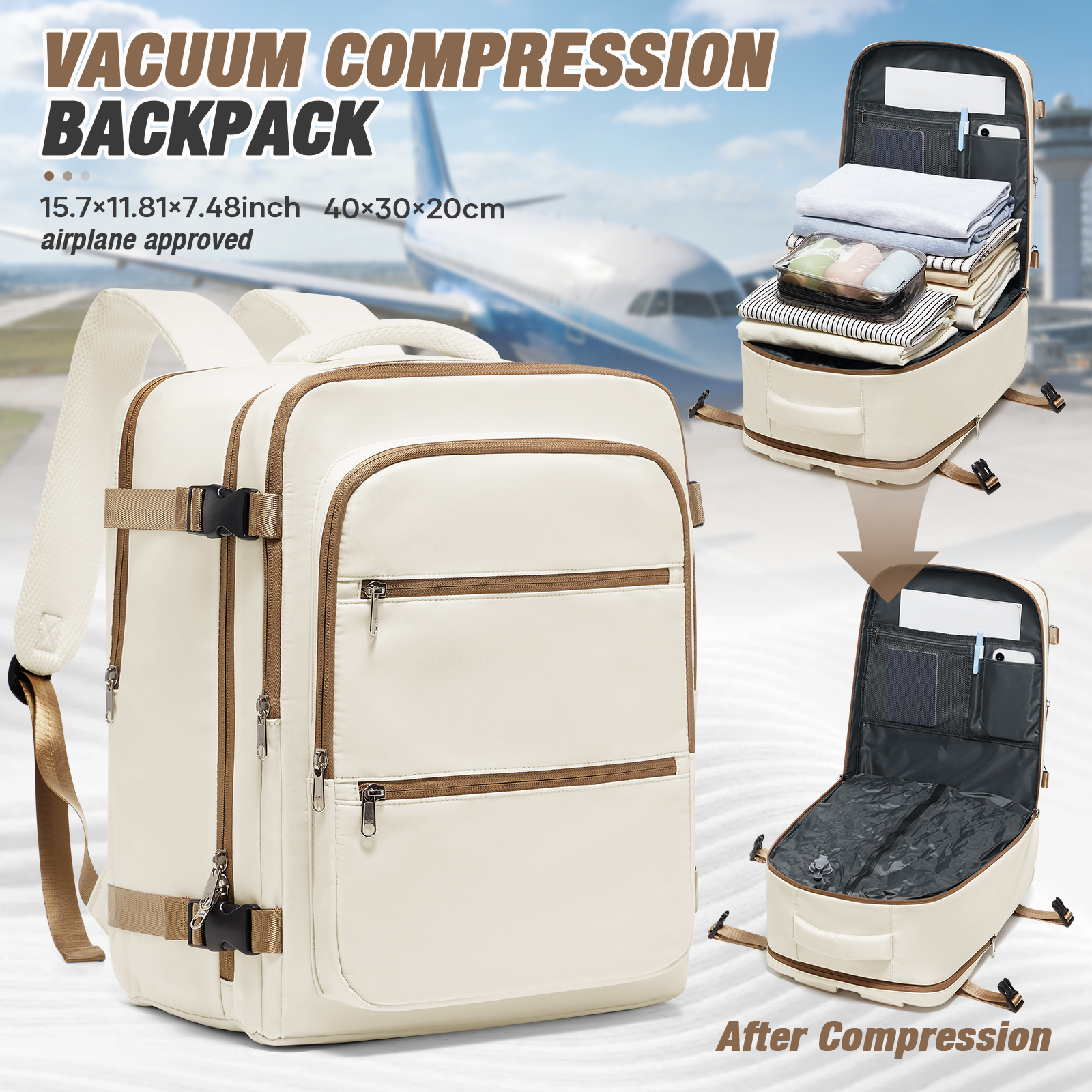 Laptop Accessories Organizer Bag - Vacuum Backpack Backpack Hand Luggage Aircraft,