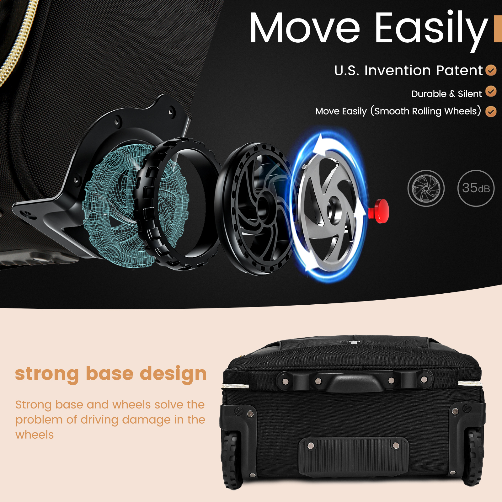 18 Inch Rolling Briefcase Larg - Laptop Accessories Organizer Bag recensie en prijs