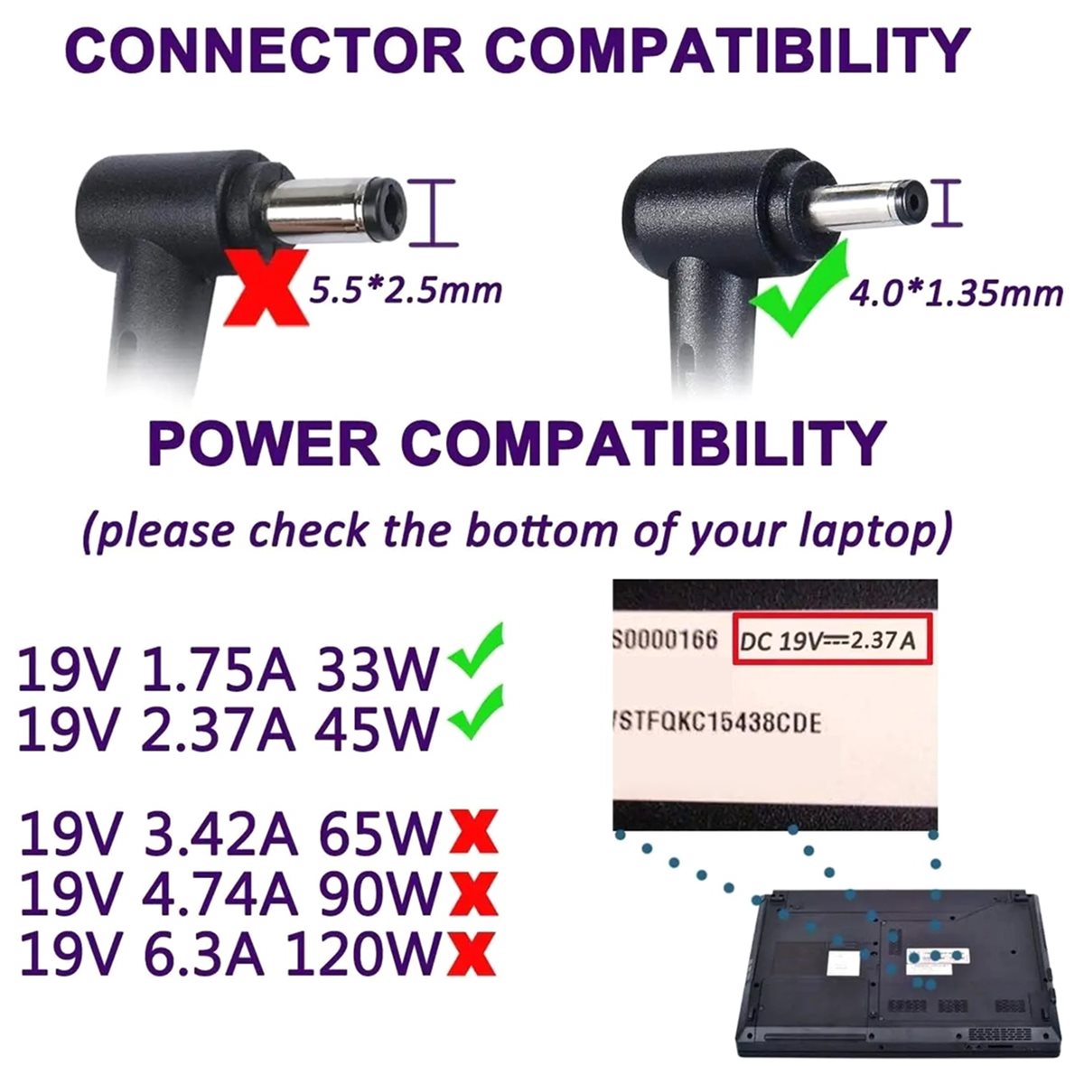 【TODAY-BUY】~@ 19V 2.37A 45W 4. - Laptop Accessories Buy recensie en prijs