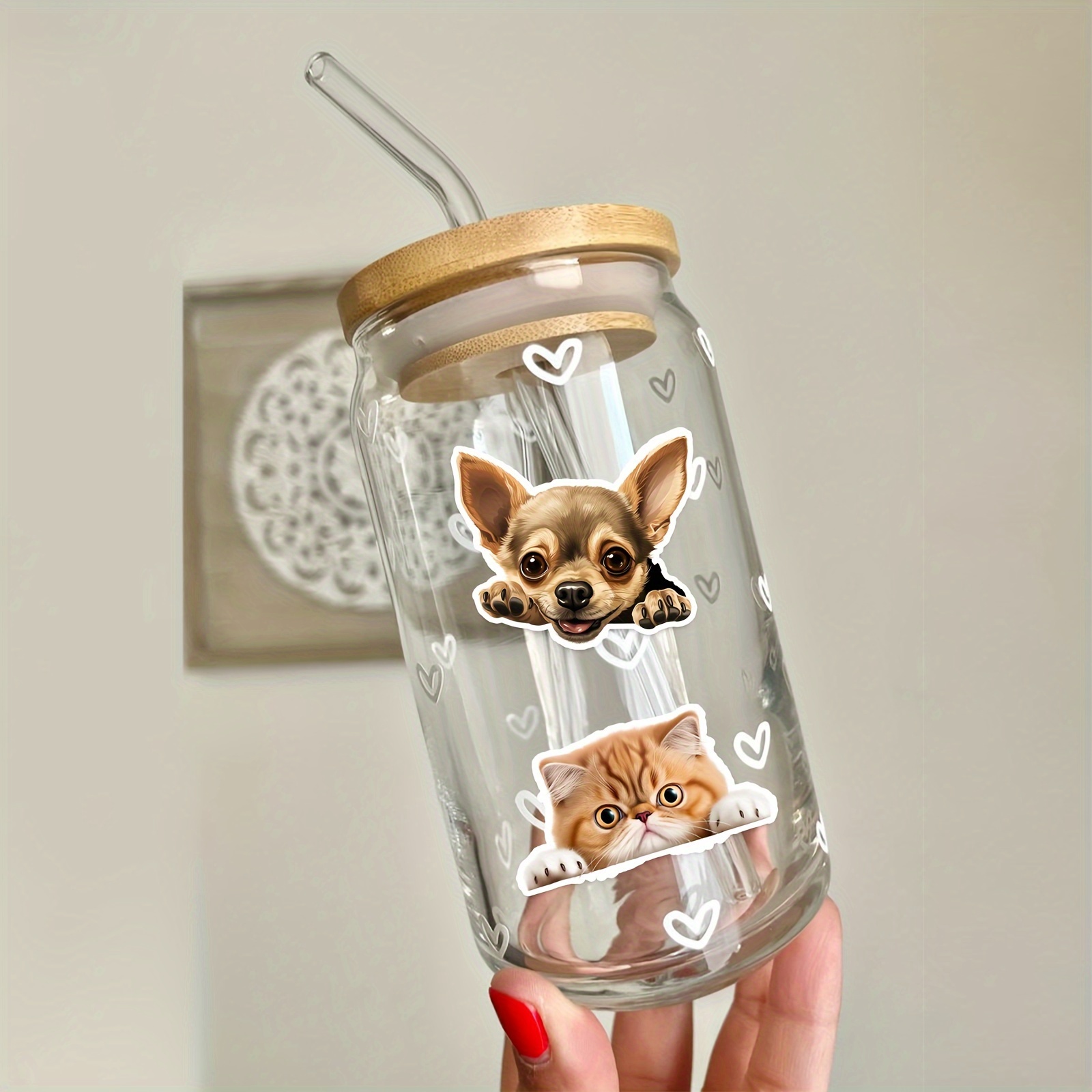 50pcs/Bag Fun Cat Dog Stickers - Laptop Accessories Organizer Bag recensie en prijs