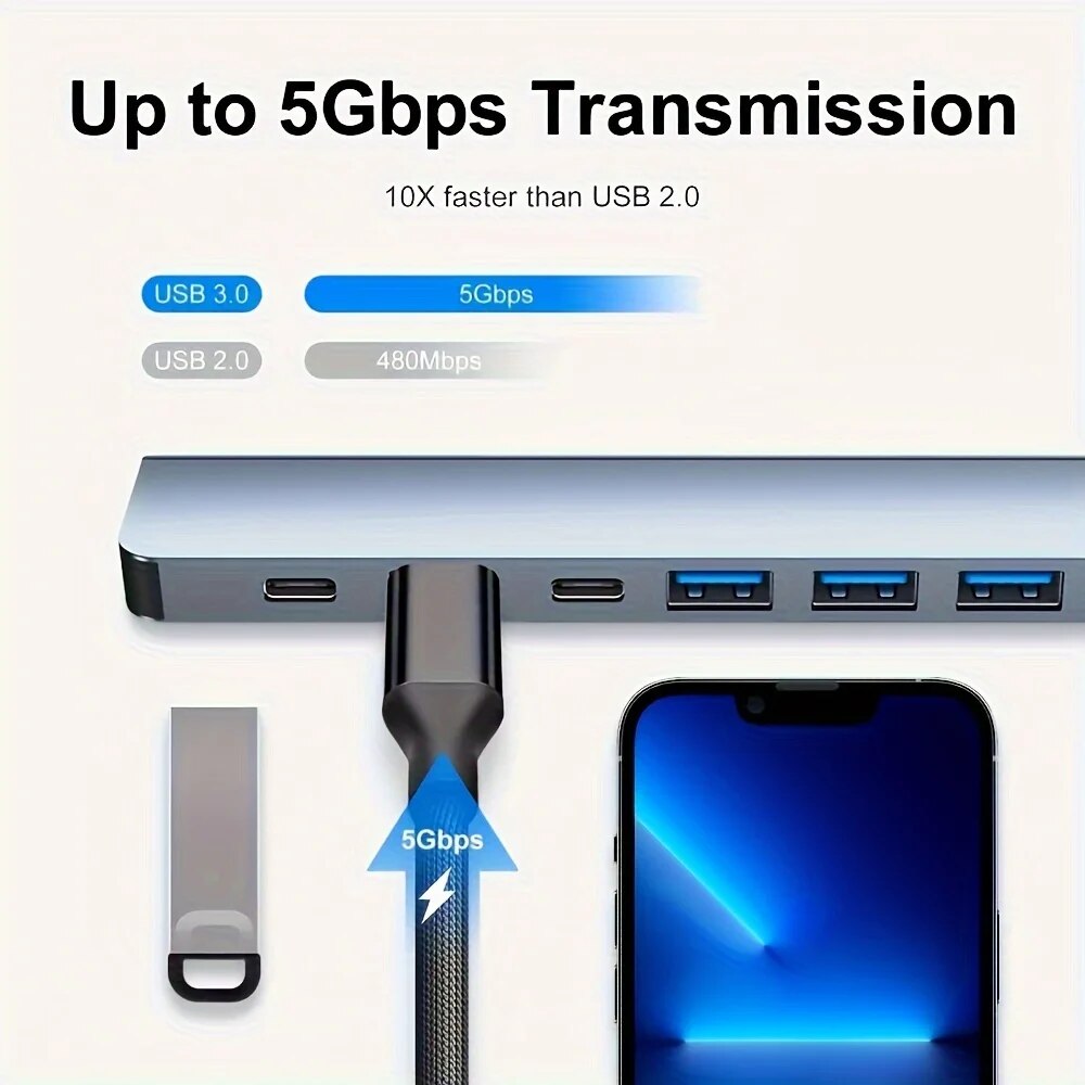 2 In 1 USB3.0 Hub 7 Port Type  - Laptop Accessories Price recensie en prijs