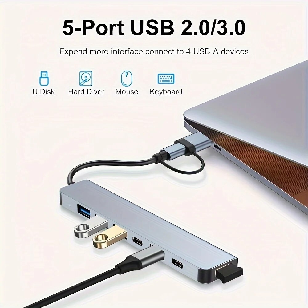 2 In 1 USB3.0 Hub 7 Port Type  - Laptop Accessories Price recensie en prijs